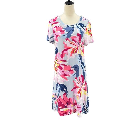Joules Krista Bold Colorful Floral Print Knee Length Spring Summer Shift Dress - Picture 2 of 12